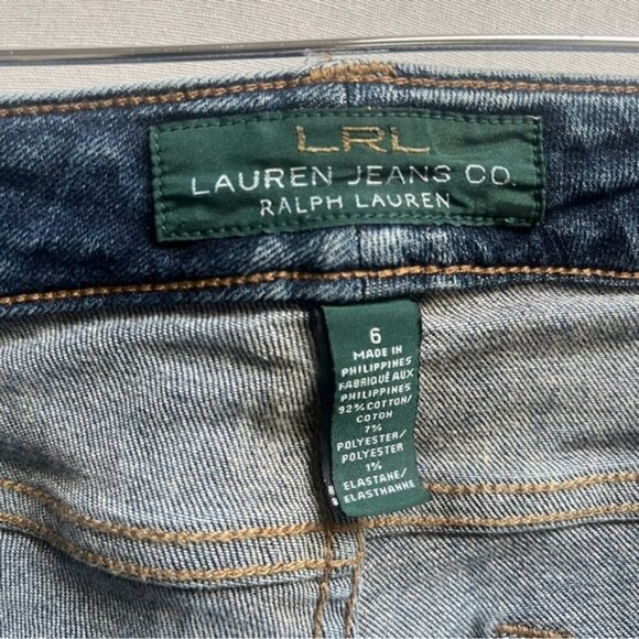 Lauren Jeans Ralph Lauren Modern curvy straight leg denim Sz 6 - Picture 8 of 12